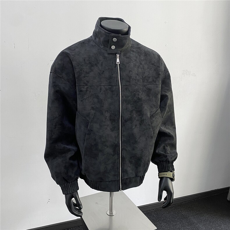 美式高阶秋冬PU棒球服夹克痞帅百搭情侣外套J562506TP70,男装夹克,电商A247