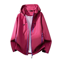 机能冲锋衣情侣外套登山服户外工装连帽小众运动夹克防风7870-P45，男装夹克，星座1403B