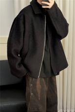 现货羊毛呢料外套男士冬季保暖加厚夹克A351-AJ2642-P125控199，男装夹克，电商A351