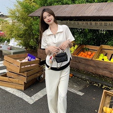2024夏季半拉链撞色针织衫P60K90，女装针织衫/毛衣，慧峰