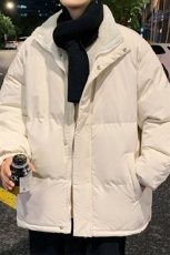 ！2023秋冬新款男士加绒加厚纯色棉衣百搭棉服外套MY100特P75，男装棉衣，电商B220