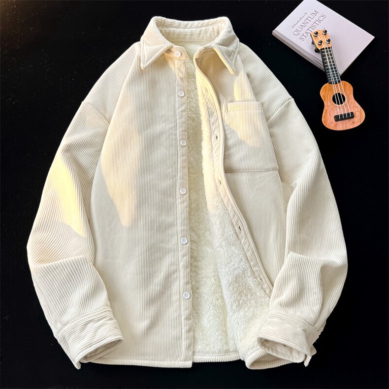 8XL-M加绒灯芯绒衬衫大码复古秋冬加厚上衣外套CS9001/P58加绒68,男装衬衫,电商B238