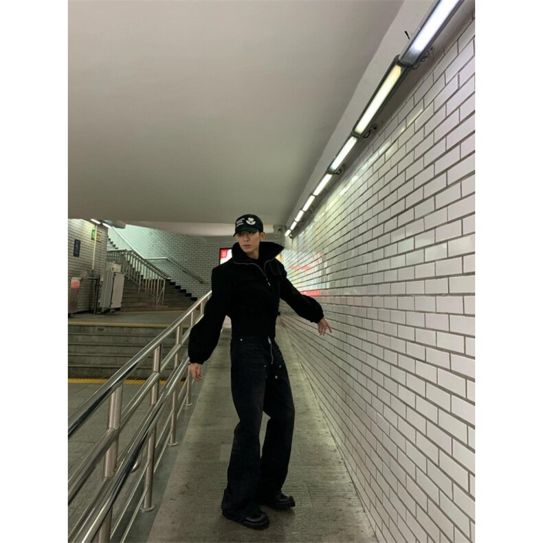 【有货】cleanfit短款外套男春秋设计感高级感痞帅夹克A710HH-P75,男装夹克,星座1007（原301D）