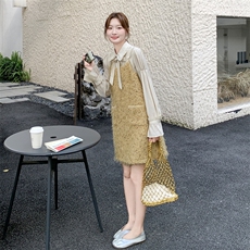 现?货?韩系轻奢小香风连衣裙两件套2D151-F11-P185-K278，女装套装/套裙，2D151