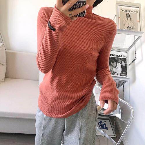 流行的螺纹T，颜色漂亮，女装，尚映