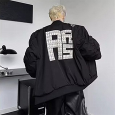 2026春美式字母棒球服夹克情侣飞行设外套JK6113，男装夹克，星座1108