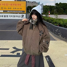 1506-1/My2581/P89冬季男女同款十字架贴皮刺绣情侣外套美拉棉服，男装棉衣，星座1506-1