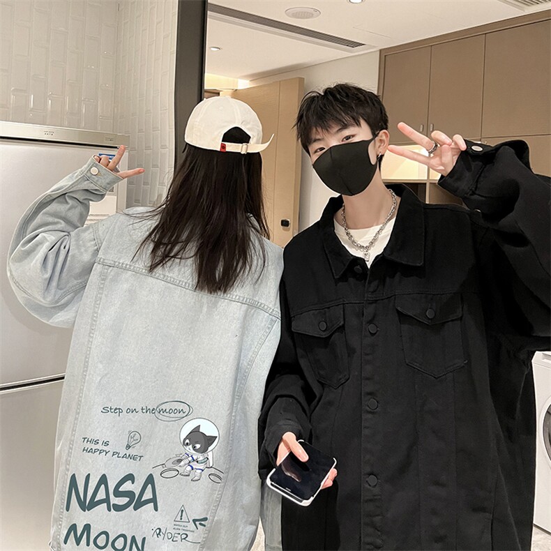 牛仔夹克男大码牛仔外套男茄克NJ77187-P60加绒款-P75,男装夹克,电商A040