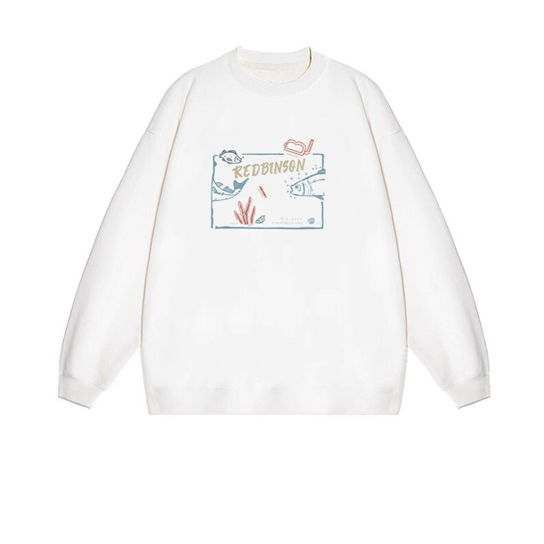 2025年秋季通勤套头小鱼时尚百搭通勤简约休闲，女装卫衣/绒衫，花可