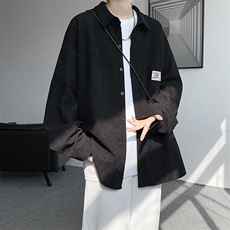 衬衫男秋季新款港风宽松长袖灯芯绒衬衣CS025-P38(现货），男装衬衫，星座214-3