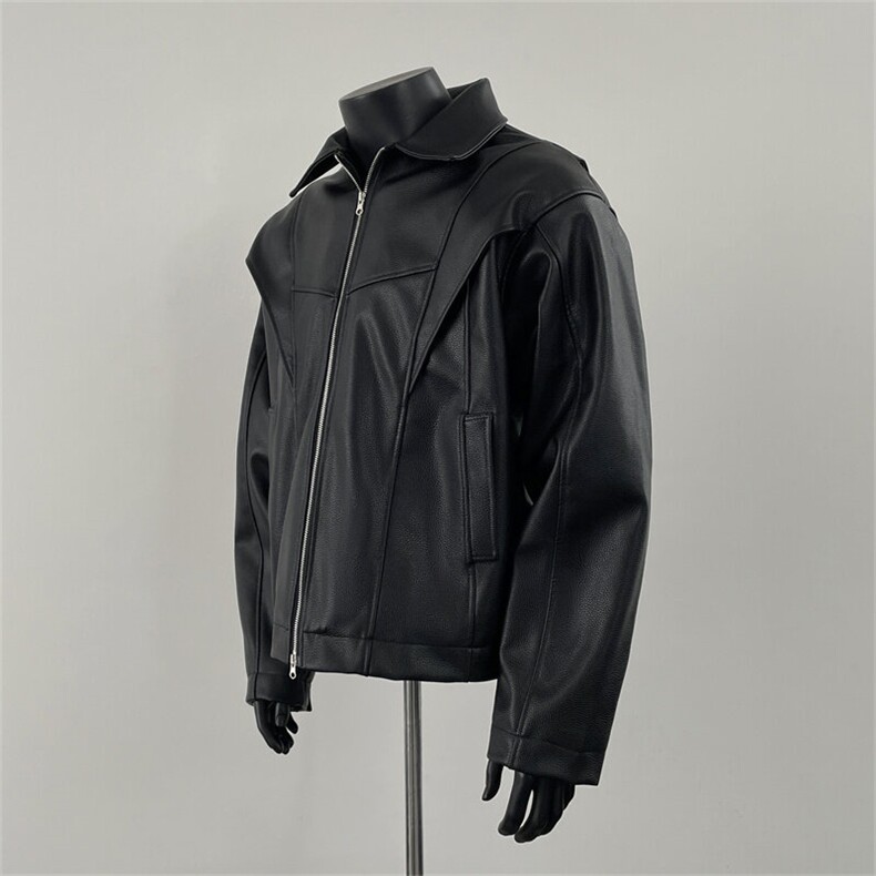 高质量座山雕皮衣男士潮流个性机车服2026春季ins外套W6422-P95图片