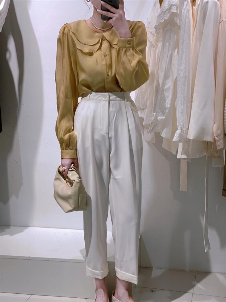 卷边九分西裤，其它，驿谷