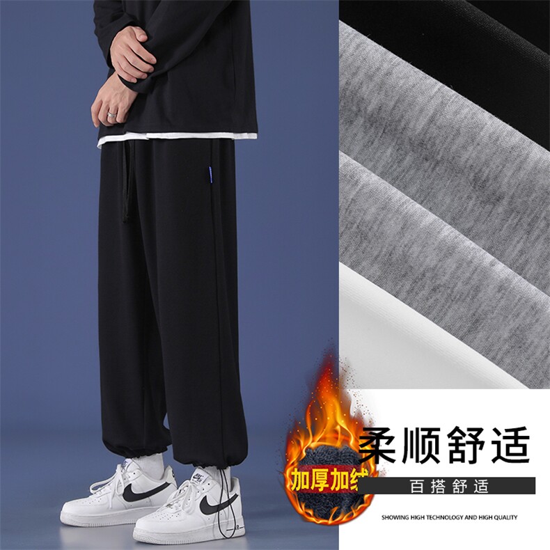 秋冬新品休闲舒适百搭加绒休闲卫裤 WK01-1特批23-加绒特批30图片