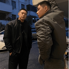 抖音得物美式潮休闲夹克春季立领纯色复古工装加厚棉服外套AMY01，男装夹克，电商A443