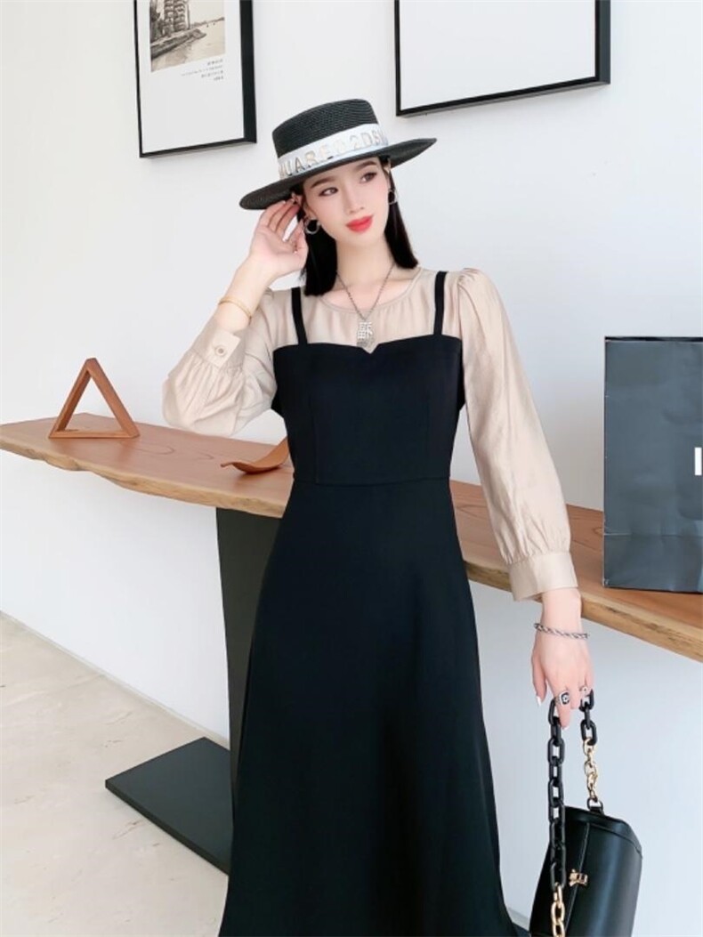 秋装新款连衣裙，女装连衣裙，艾伊贝雪