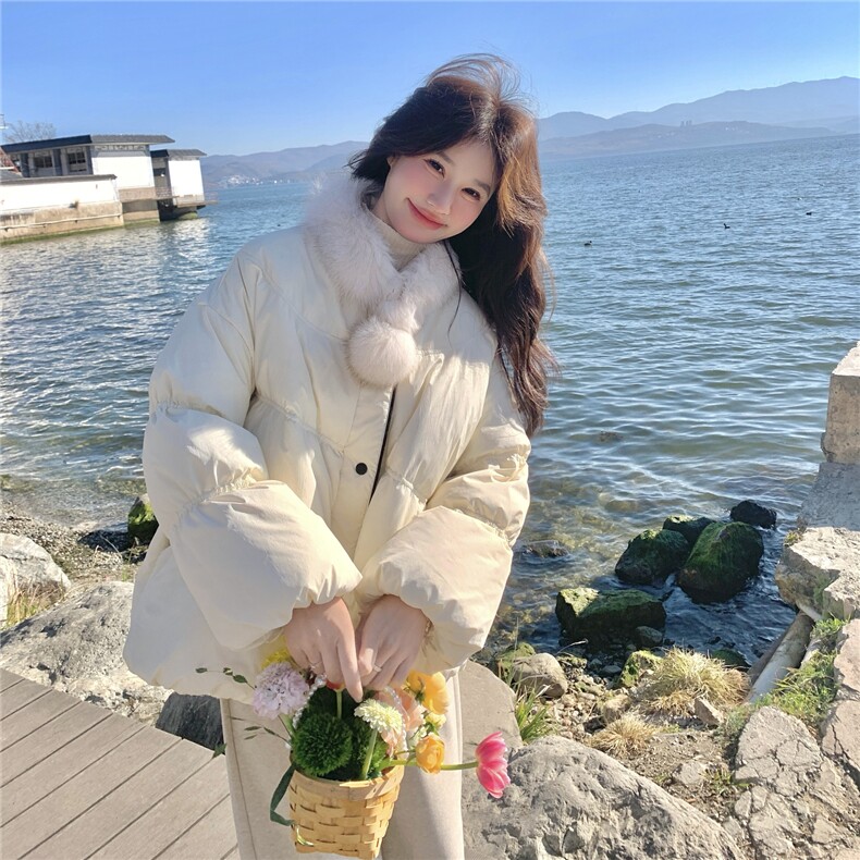 奶呼呼羽绒服女短款小个子2026冬新款90白鸭绒加厚面包服外套反季,女装羽绒服,2C218