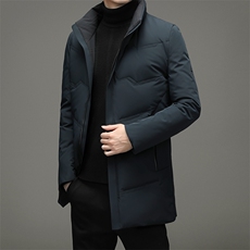 BF2910钱塘2020-2中年男士商务休闲简约中长款羽绒服外套P330，男装羽绒服，钱塘207-2
