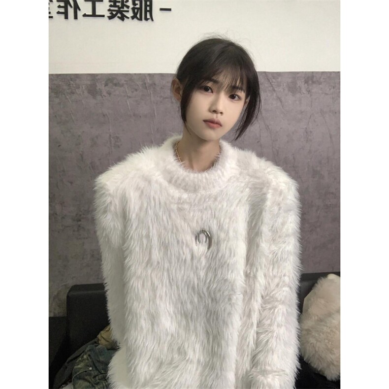 【有货】5508LL-特P55海马毛毛衣男慵懒高级感毛绒针织衫外套,男装针织衫/毛衣,星座1007（原301D）