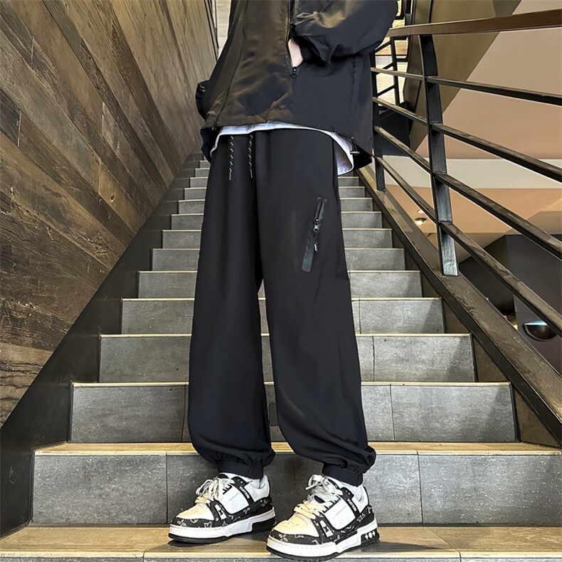 2024春款男工装拉链抽绳束脚裤魔术贴冲锋裤M-5XLK03P40,男装休闲裤,星座1013-1