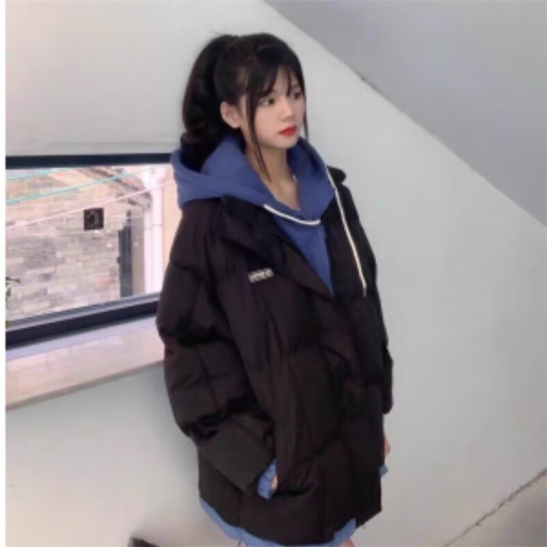 1506-1/MY881/P67休闲假两件连帽外套男潮高街学院风夹克男女同款图片