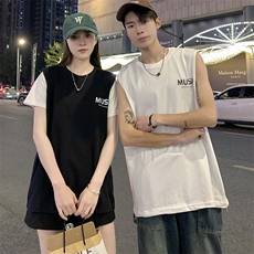 V5220克精梳纯棉坎肩印花背心马甲T恤大码情侣男女夏团队可定制，男装背心/马甲，星座115A-3
