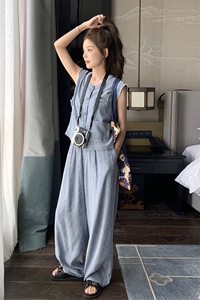 主推大量现货  蓝色高级感休闲套装 7627-P145-K208图片