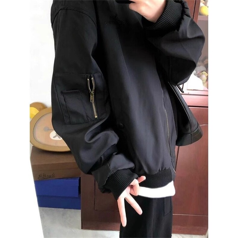 飞行员夹克男春季美式复古翻领棒球服cleanfit痞帅短款外套,男装夹克,星座506A