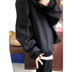 飞行员夹克男春季美式复古翻领棒球服cleanfit痞帅短款外套，男装夹克，星座506A