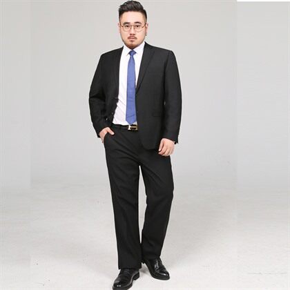 S-9XL男士西服套装职业商务正装婚礼西装两件套加肥大码 187P235图片
