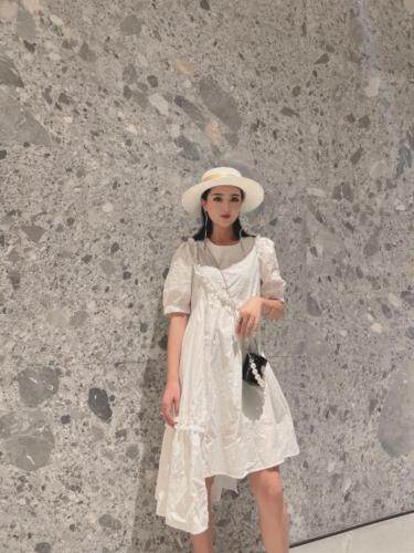 夏季新款韩版连衣裙，女装连衣裙，米壹