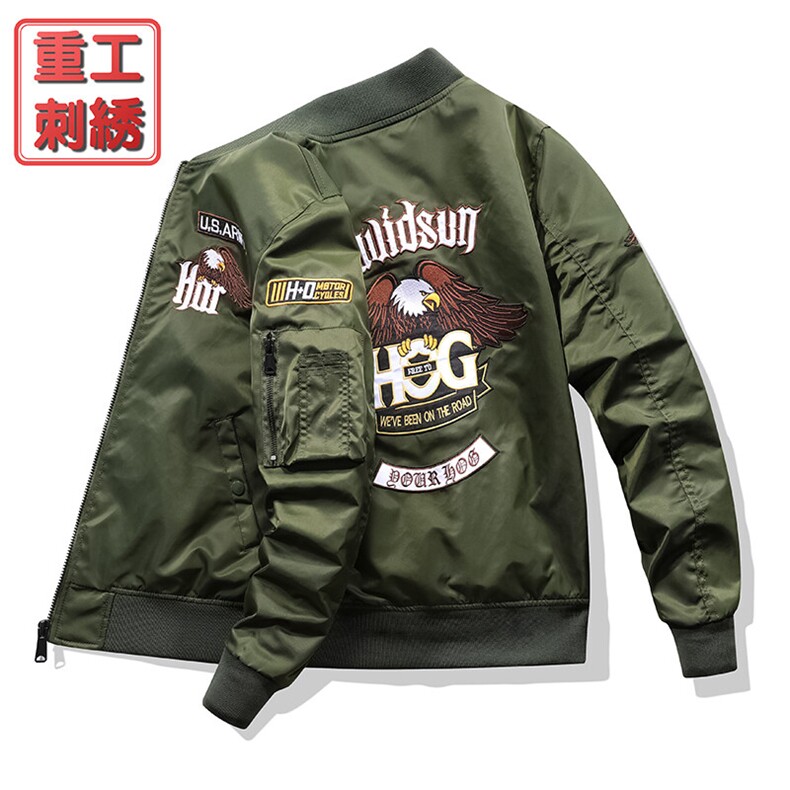 加棉美式潮牌宽松版型飞行服时尚潮牌户外运动休闲加棉,男装夹克,星座210-5(原414-2)
