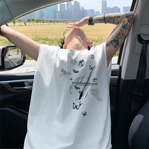可48小时发货支持抖音得物来样二开240克重磅美式纯棉背心无袖t恤图片