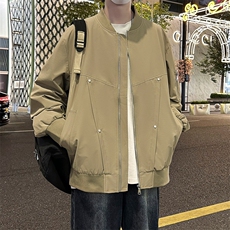 JK6838-P68L-9XL秋季新款大码美式重磅翻领休闲夹克控98，男装夹克，星座109