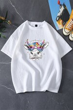 夏季新品 青少年大码港风个性印花情侣男女圆领短袖T恤T616P30图片
