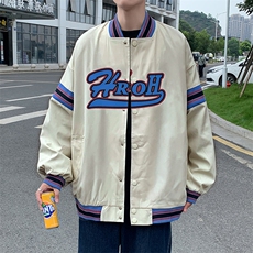 春秋新款港风嘻哈潮牌宽松休闲百搭棒球服ins潮流夹克W1786-P46，男装夹克，星座512-4