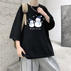 冰丝七分袖t恤男大码五分袖男短袖男中袖Q11439-P30，男装T恤，电商A040