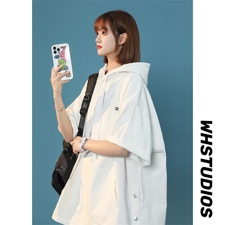 华夫格短袖T恤连帽卫衣W1833P55控68，男装T恤，星座1018-3