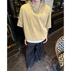 8XL-M特大码夏季短袖冰丝皱感透气T恤男潮垂感宽松半袖DX305P45，男装T恤，电商D206-1