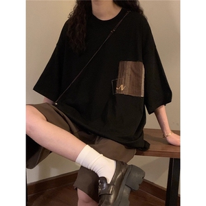 高品质灯芯绒面料衬衫刺绣M-2XL 黑色 咖色 杏色图片