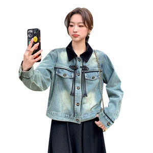 超火miu系穿搭卫衣连衣裙女春秋2025新款韩系chic牛仔拼接长裙子图片
