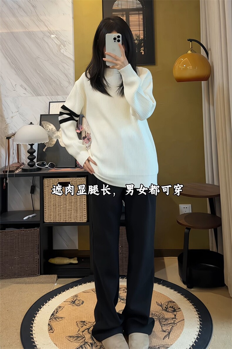 美式潮牌呢料裤子冬季垂感美拉德直筒老钱休闲长裤K3662-特P42,男装休闲裤,电商B295