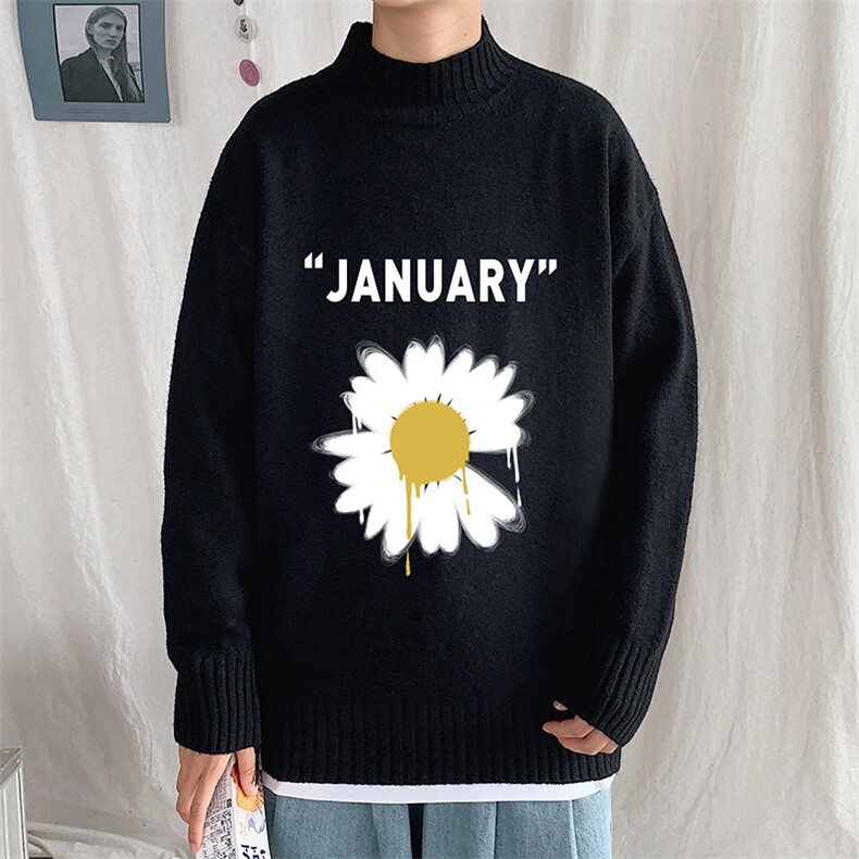 M18073-P45加绒款-P65半高领毛衣男士大码针织衫男毛线衣男，男装针织衫/毛衣，电商A040