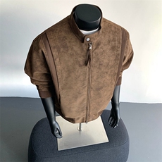 机动皮衣扎染防水立领皮夹克男士休闲皮外套A406JK2550P88，男装夹克，星座309（原A406）