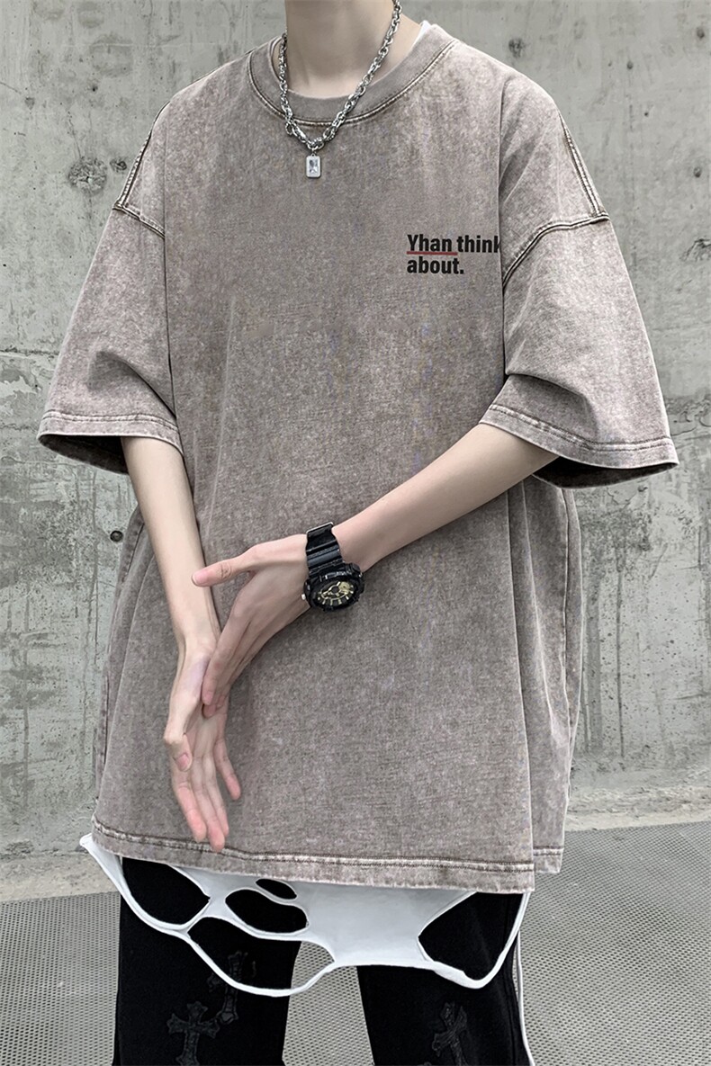 量大优可提供视频2024夏水洗美式短袖HD019-1-ST2415-P30,男装T恤,电商019-1