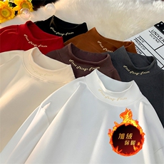 280克保暖针织衫德绒美式纯色加绒加厚长袖卫衣打底T恤DR07特P28，男装针织衫/毛衣，电商A486