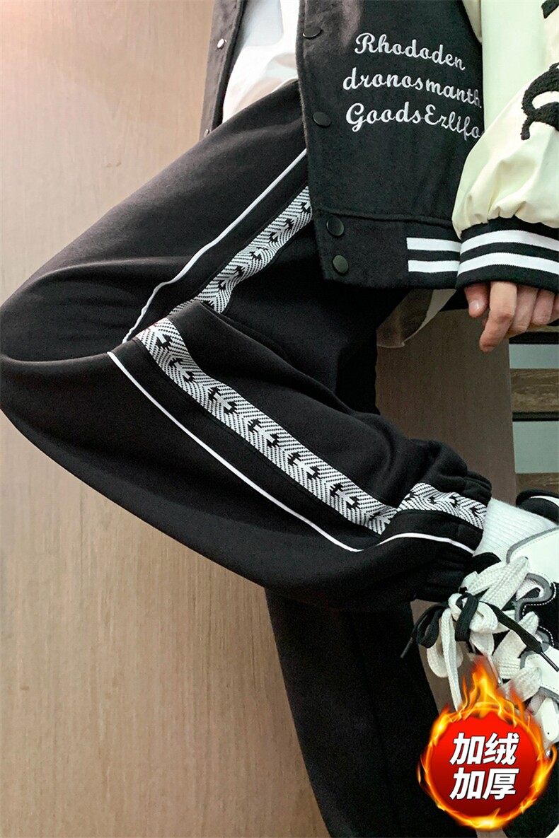 秋季木地板新款男裤卫裤男束脚裤百搭加绒卫裤K3211H-P46,男装休闲裤,星座717