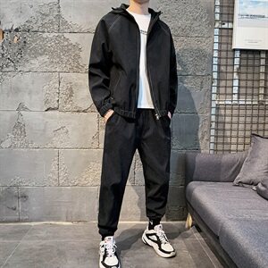 春季套装潮流一套男新款宽松夹克外套男DS585T图片