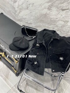 三花手工订珠牛仔外套,其它,菲儿