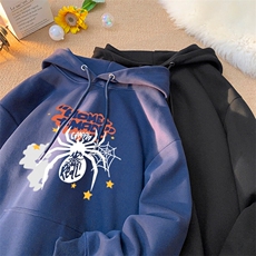 网红蜘蛛连帽卫衣，男装卫衣，星座310A-4