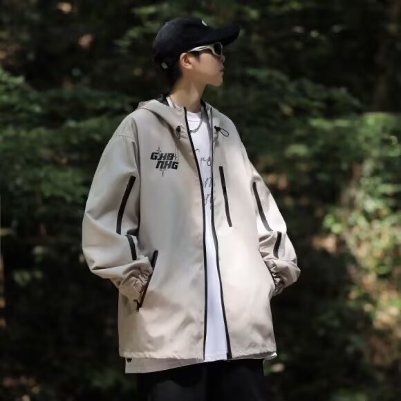 轻薄防晒衣男夏季新款美式户外休闲外套男生青少年潮牌冰丝防晒服图片